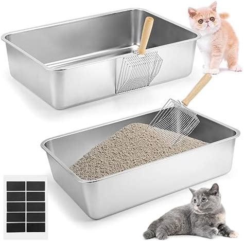 stainless steel litter box for rabbits|stainless steel reusable litter tray.